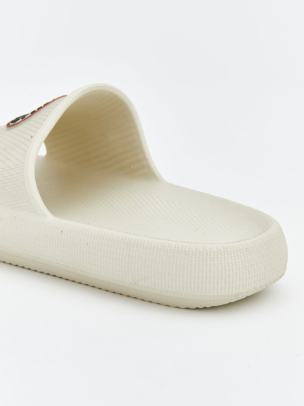 Bej Tek Bant Baskılı Erkek Terlik-4