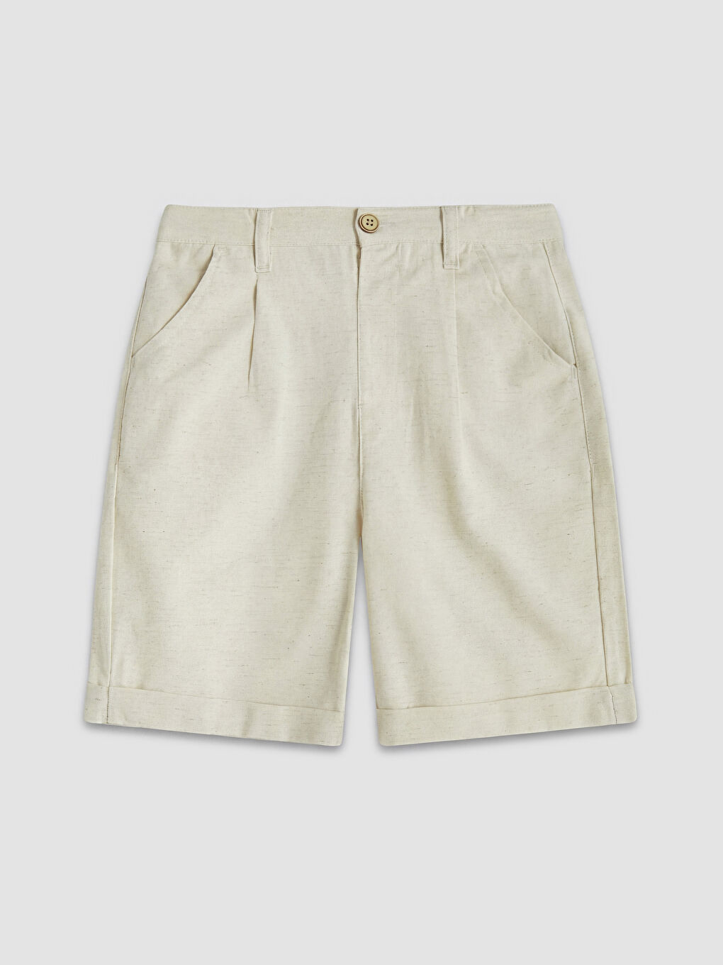 Ekru Erkek Çocuk Keten Karışımlı Yelekli Takım-3