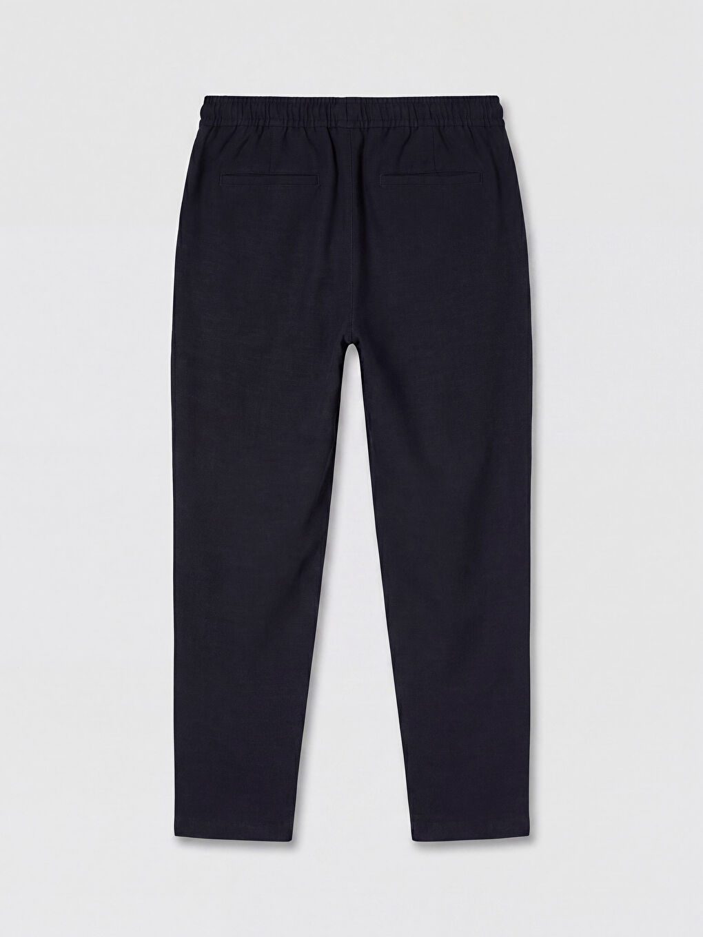 Lacivert Regular Fit Keten Görünümlü Erkek Pantolon-1