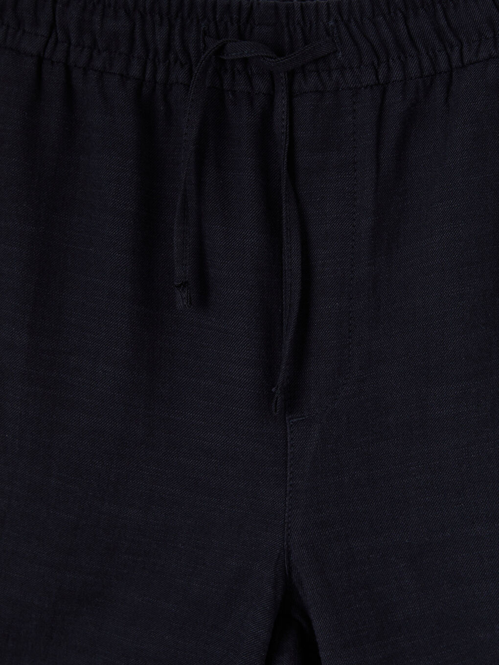 Lacivert Regular Fit Keten Görünümlü Erkek Pantolon-2