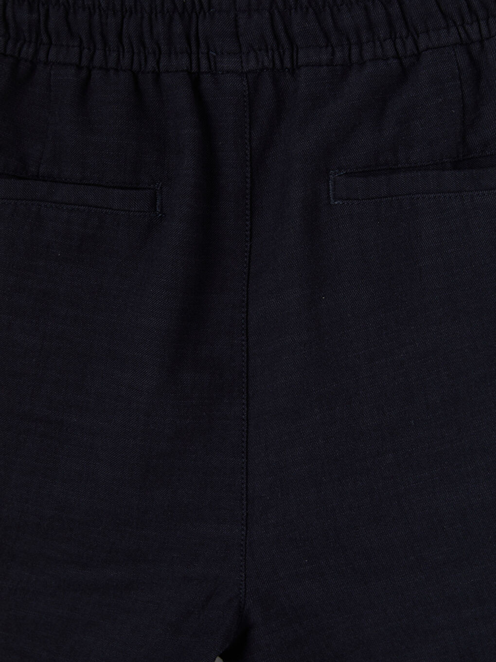 Lacivert Regular Fit Keten Görünümlü Erkek Pantolon-3