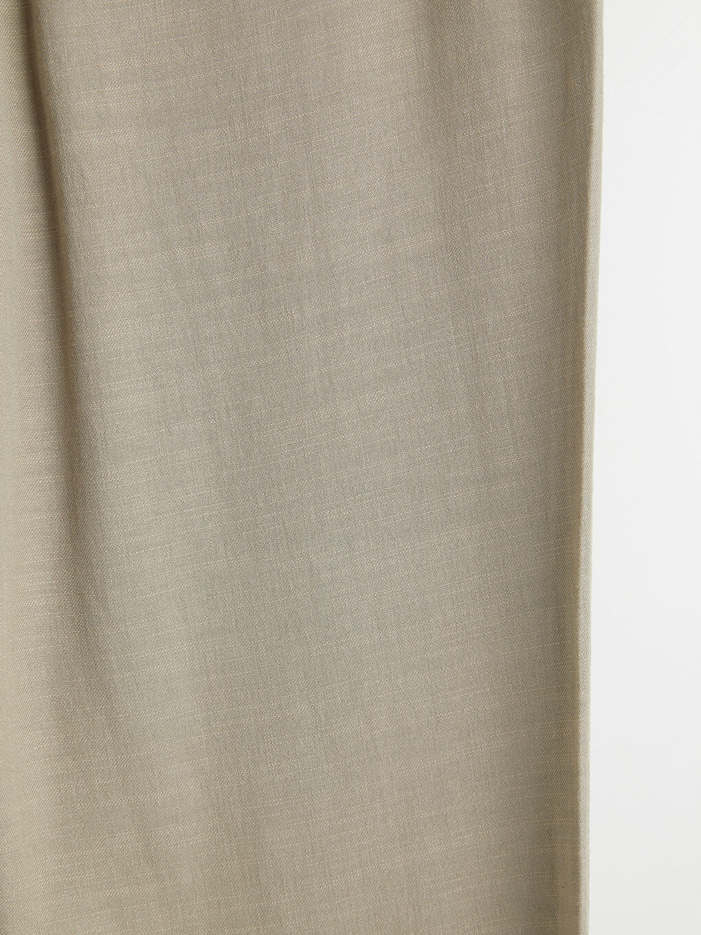 Yeşil Standart Kalıp Keten Erkek Pantolon-6