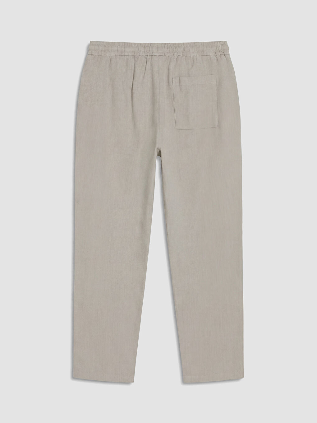 Bej Regular Fit Erkek Keten Görünümlü Pantolon-2