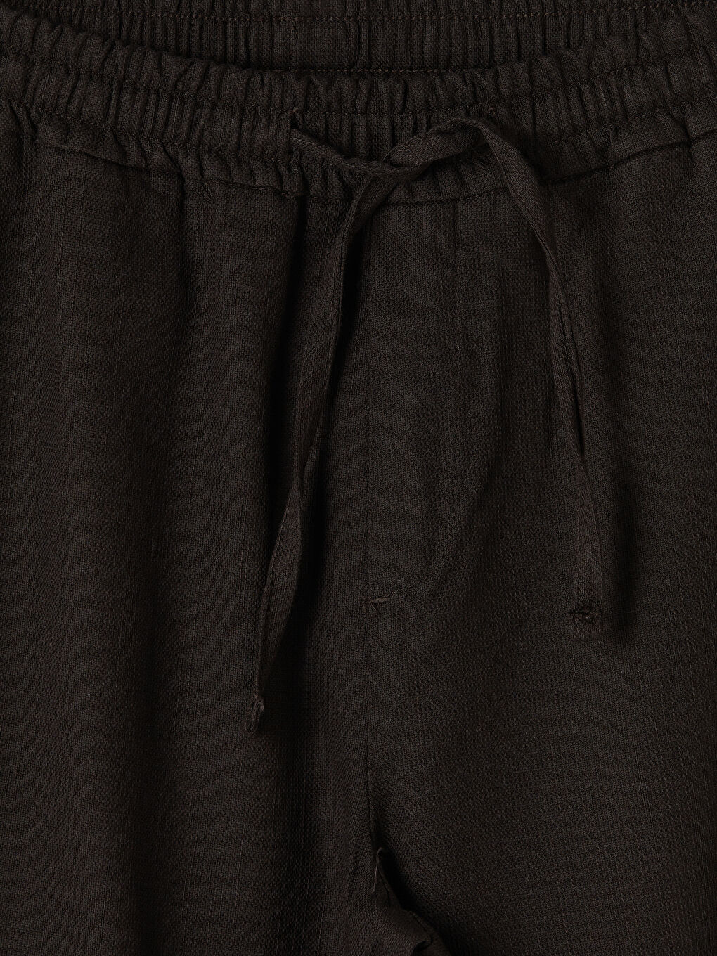 Kahverengi Regular Fit Erkek Keten Görünümlü Pantolon-2