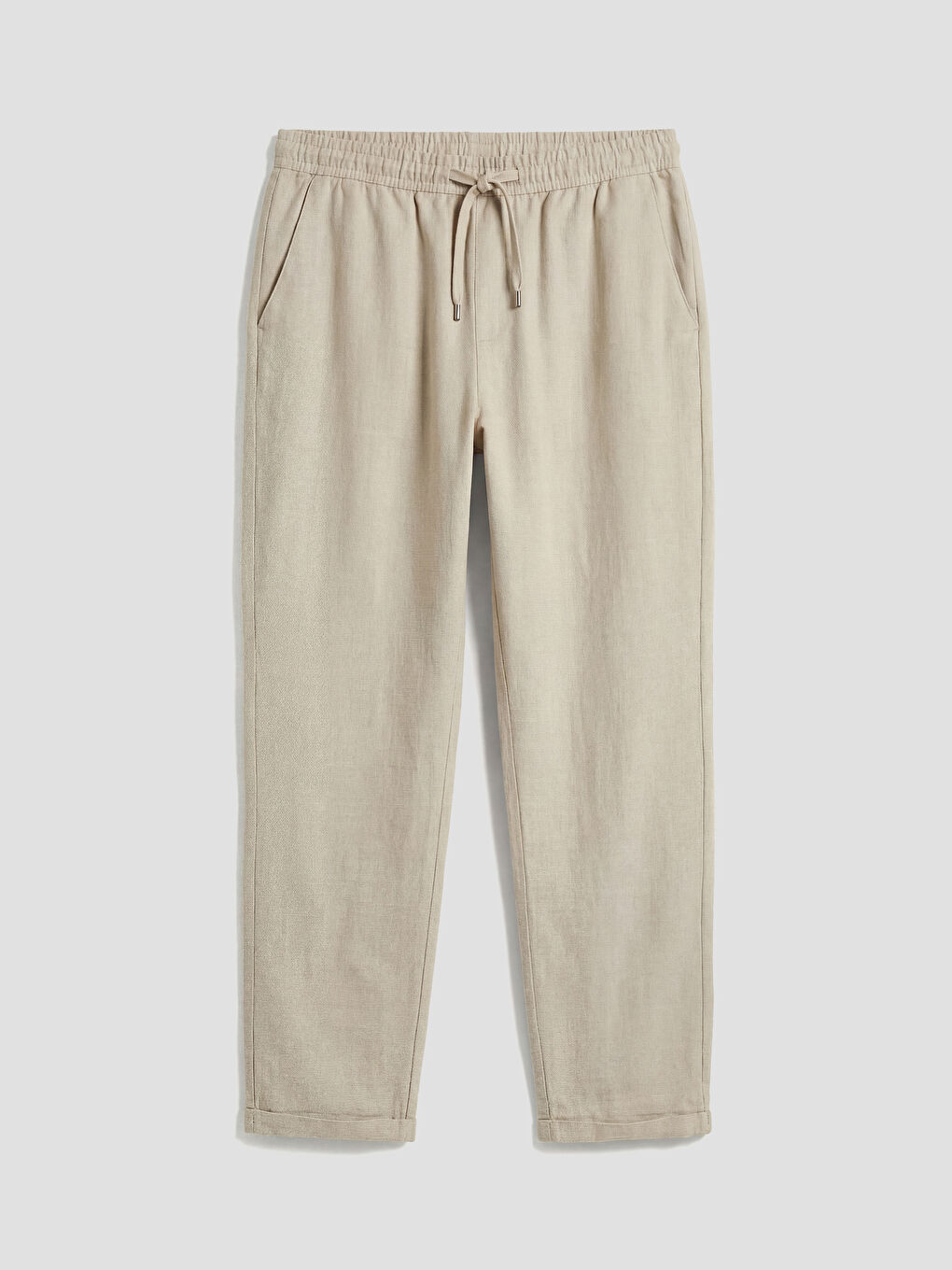 რეგულარული მორგების მამაკაცის თეთრეულის ეფექტის შარვალი-4