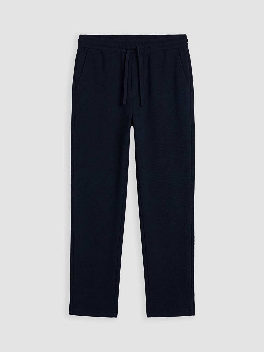 Lacivert Regular Fit Erkek Keten Görünümlü Pantolon