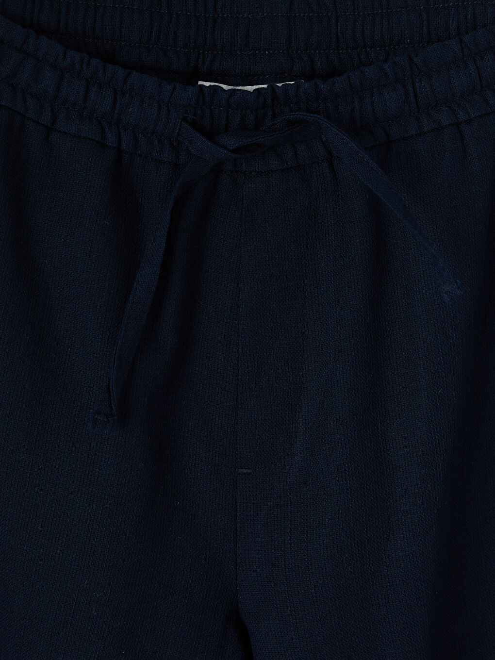 Lacivert Regular Fit Erkek Keten Görünümlü Pantolon-2