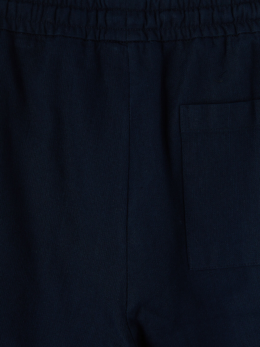 Lacivert Regular Fit Erkek Keten Görünümlü Pantolon-3