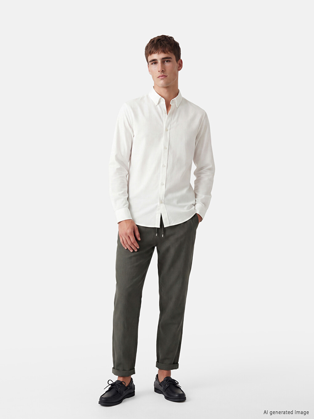 Regular Fit Men's Linen-look Trousers