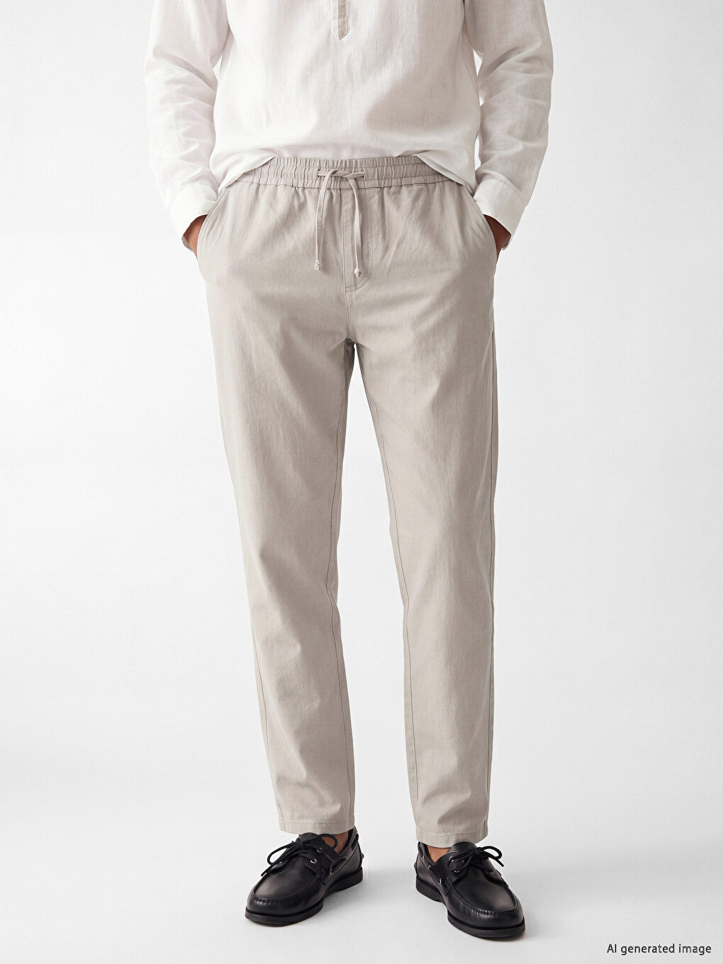 Regular Fit Men's Linen-look Trousers