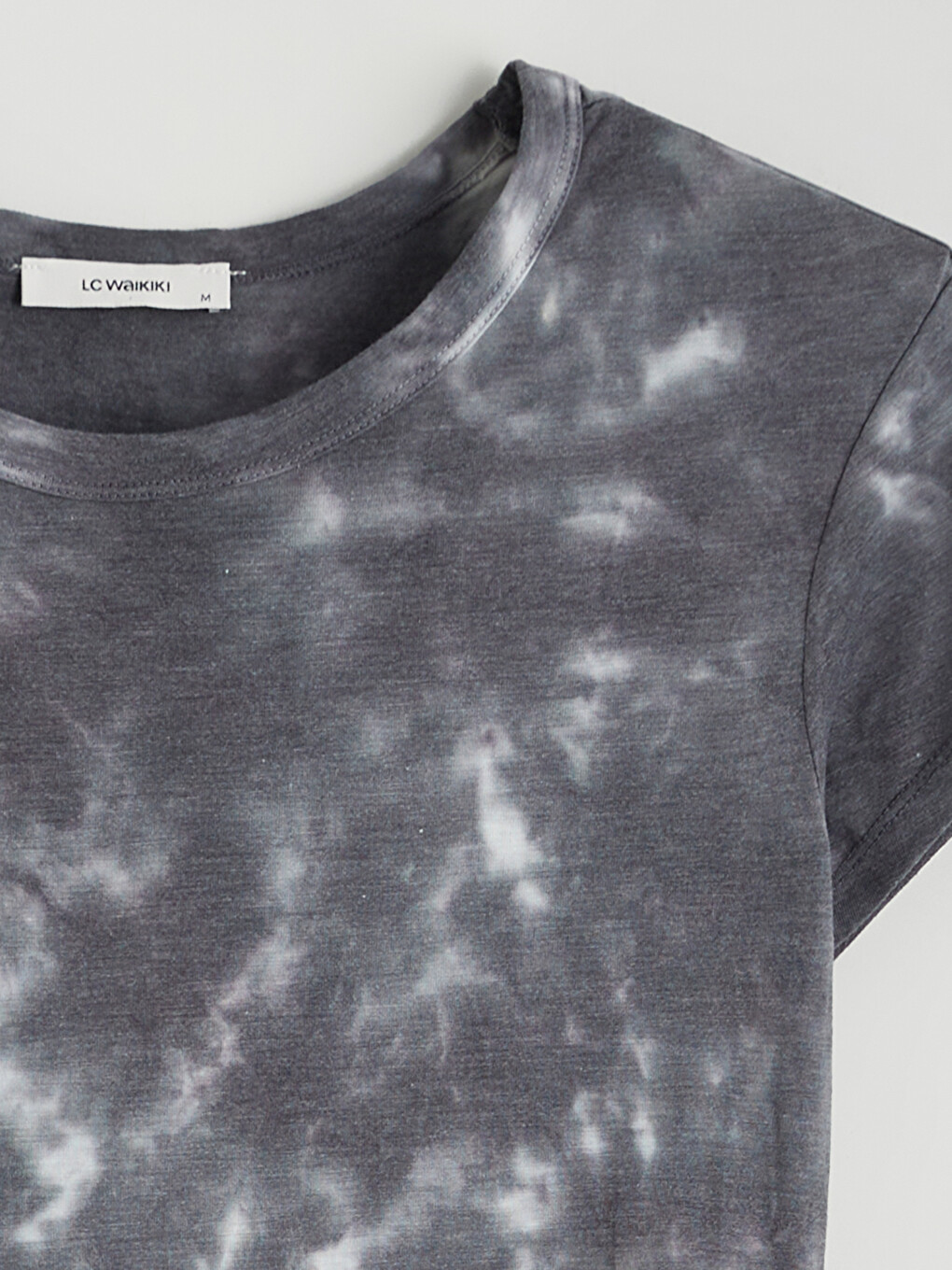Crew Neck Tie-dye Patterned Women's T-shirt-5