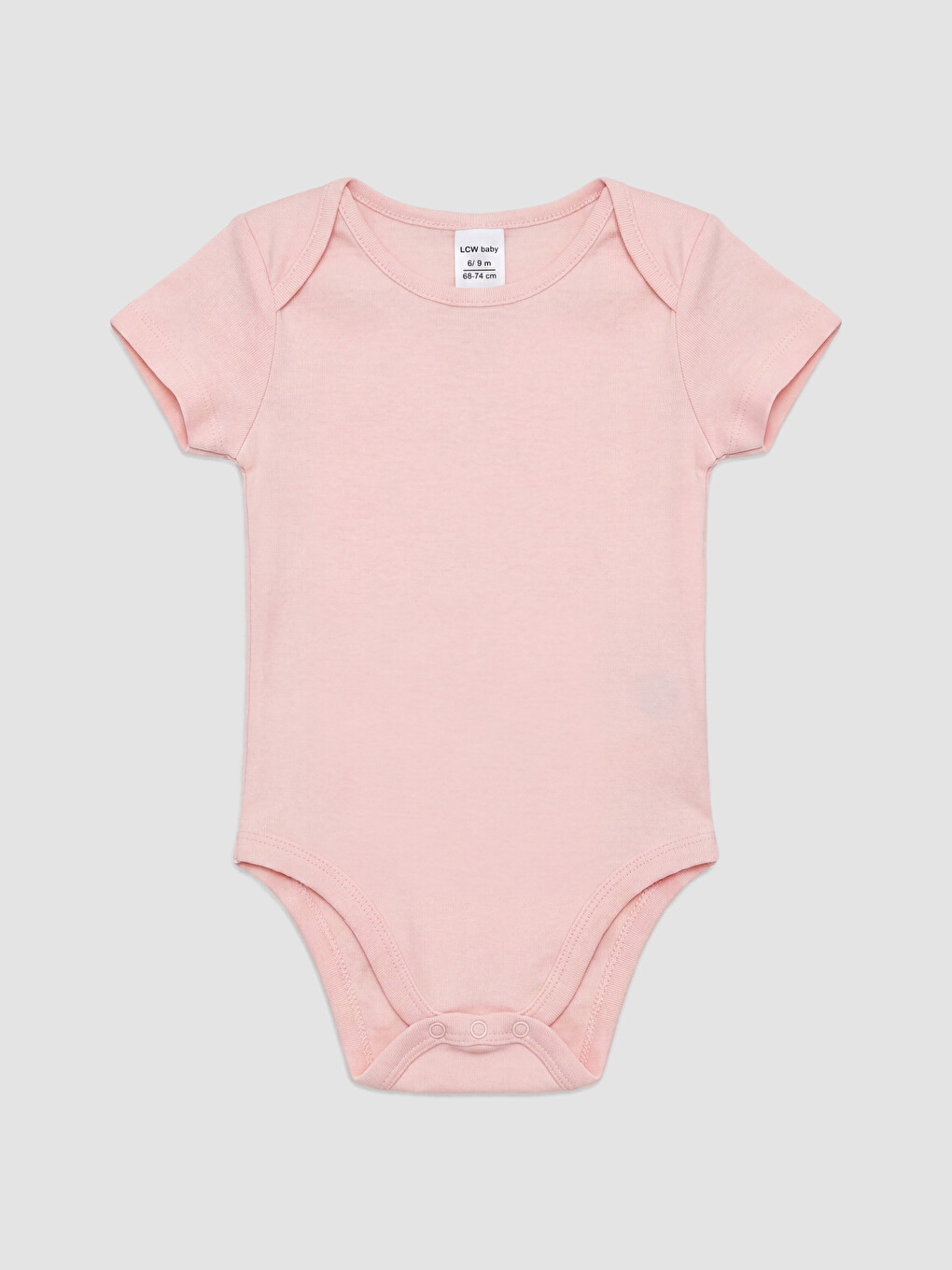 Pembe Bisiklet Yaka Kız Bebek Çıtçıtlı Body