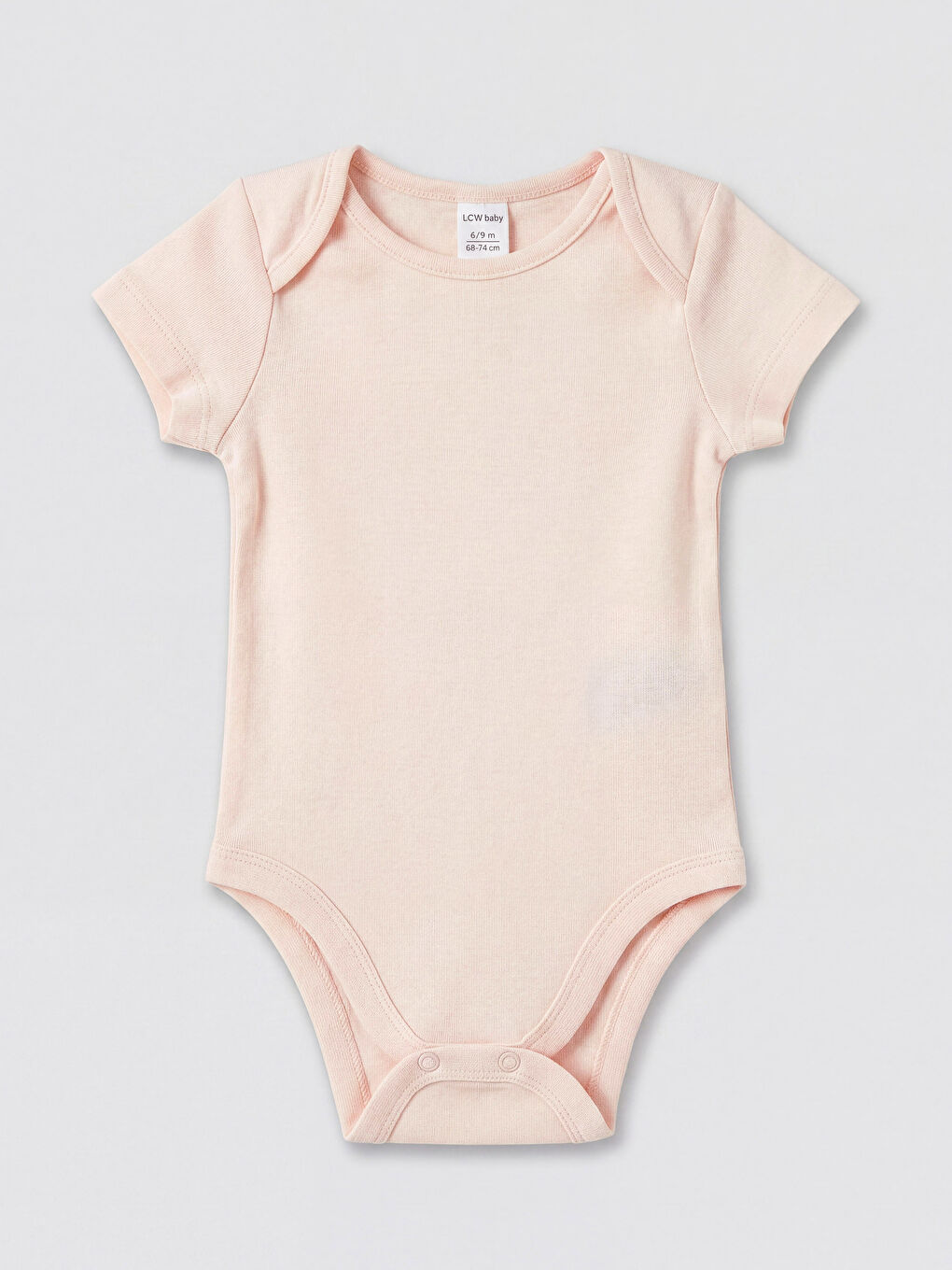 Ekru 2'li Bisiklet Yaka Kız Bebek Çıtçıtlı Body-1