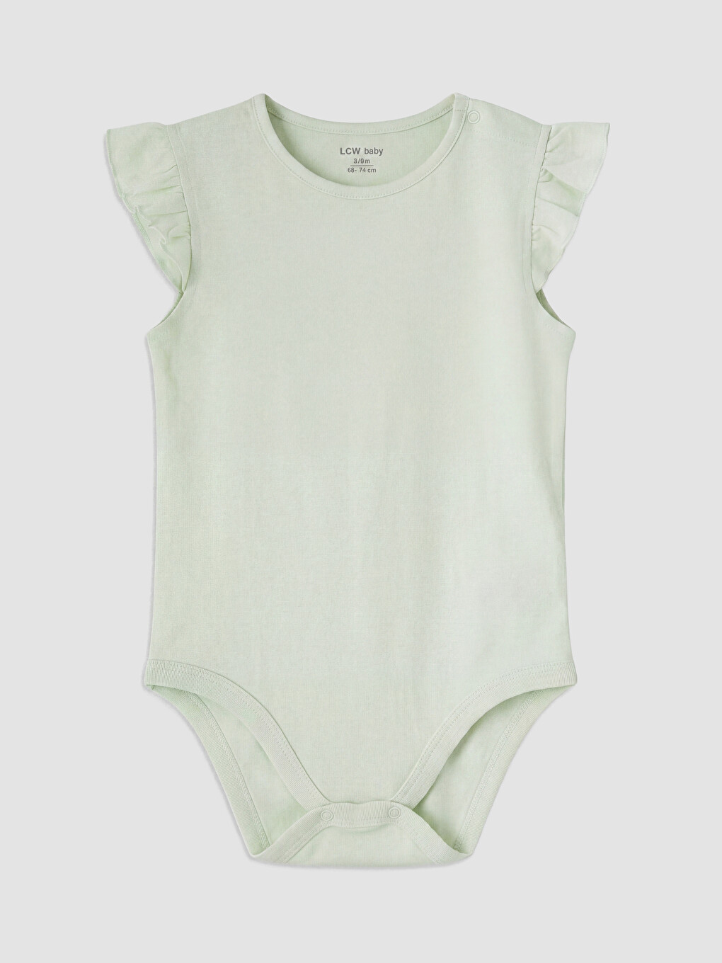 Sarı Fırfırlı Kız Bebek Çıtçıtlı Body 2'li-1