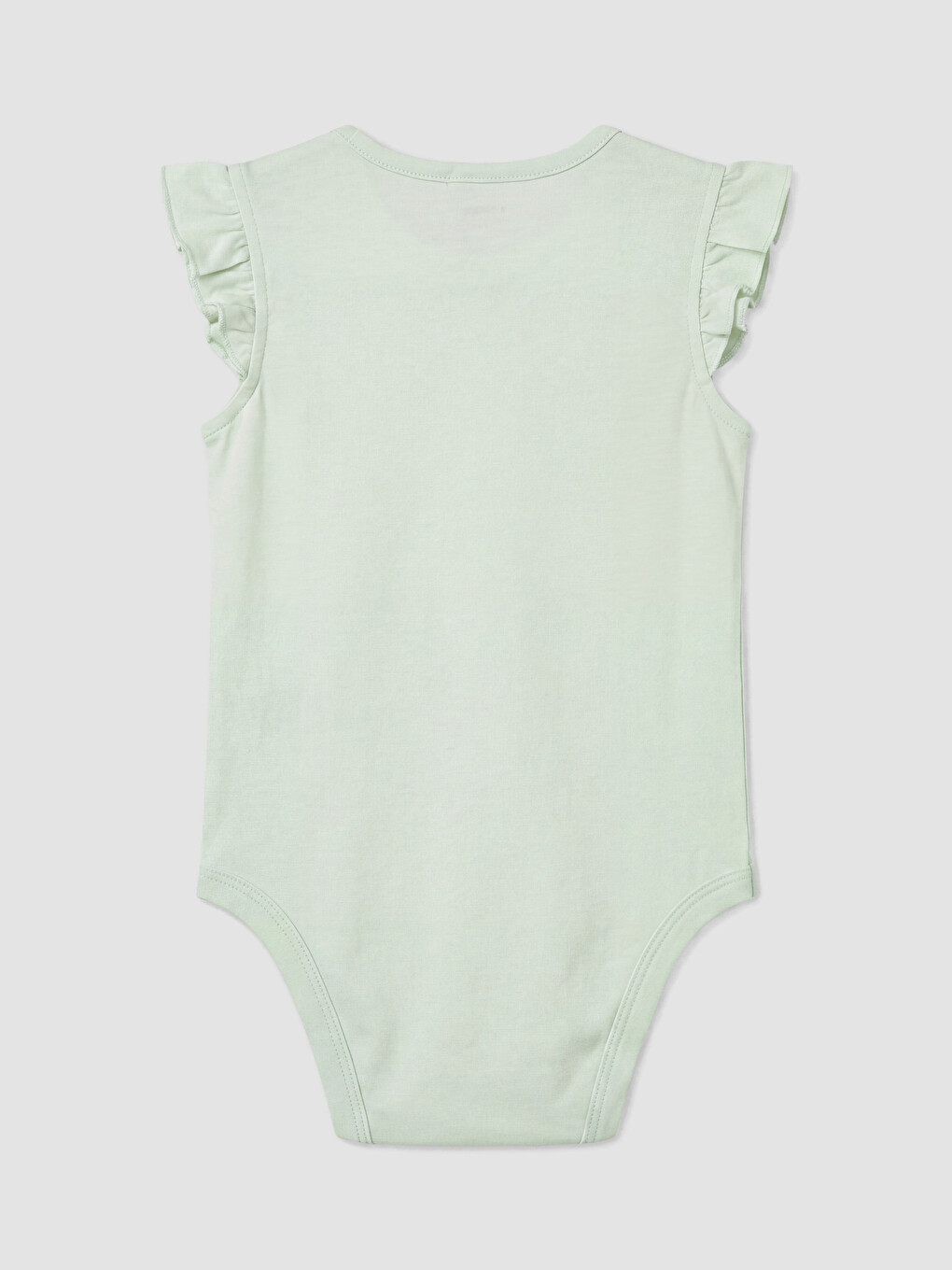 Sarı Fırfırlı Kız Bebek Çıtçıtlı Body 2'li-4