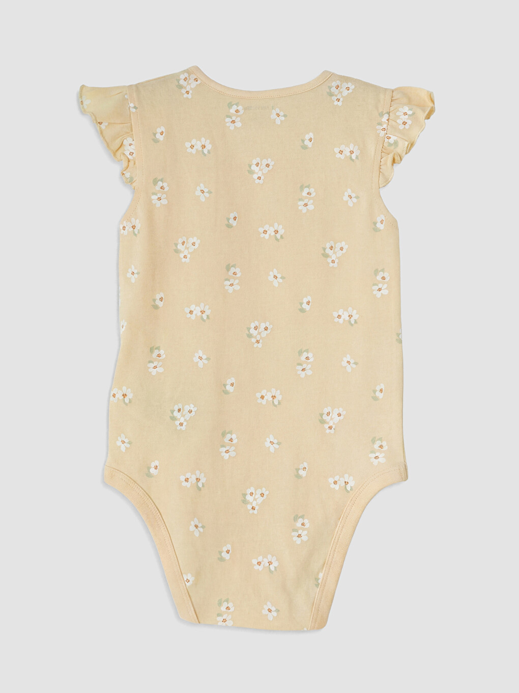 Sarı Fırfırlı Kız Bebek Çıtçıtlı Body 2'li-8