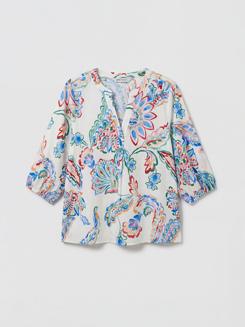 Hakim Yaka Desenli Kadın Bluz