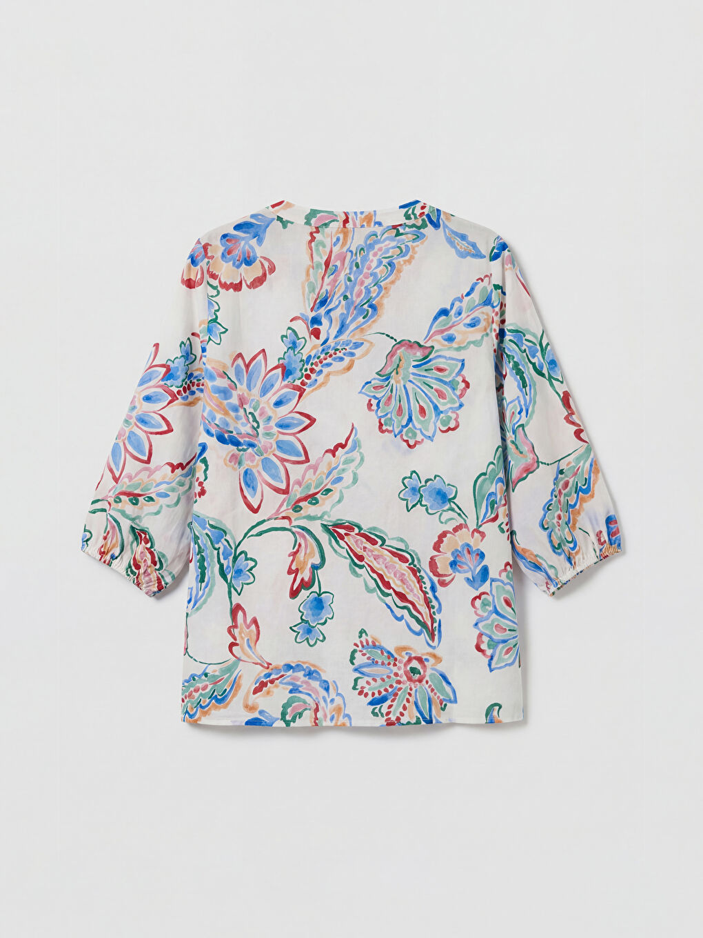 Hakim Yaka Desenli Kadın Bluz-1