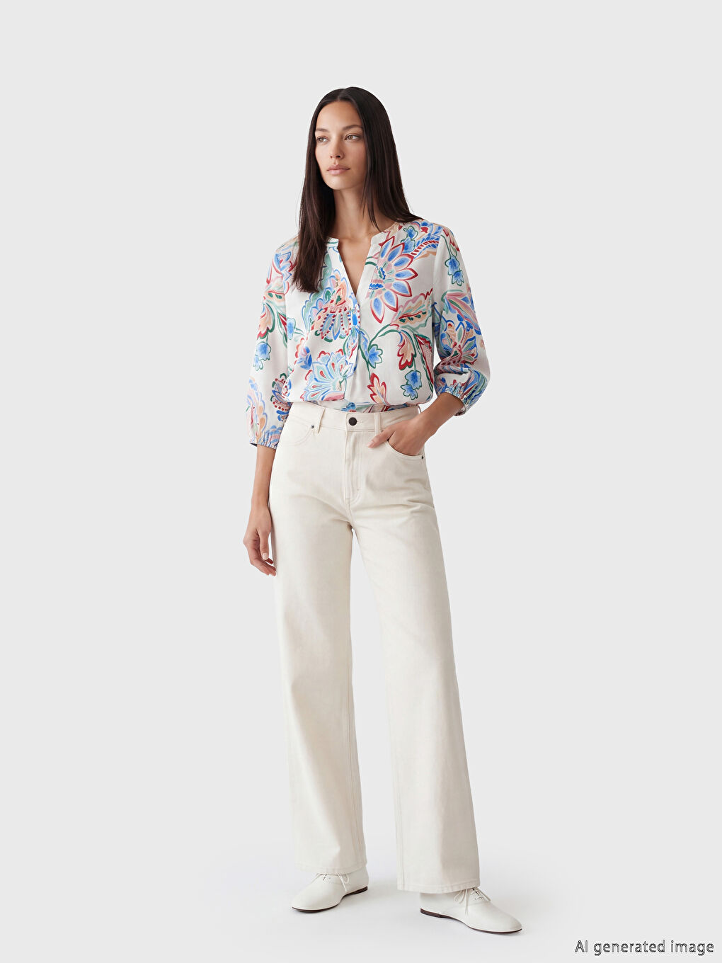 Žena PLAVA Bluza-1