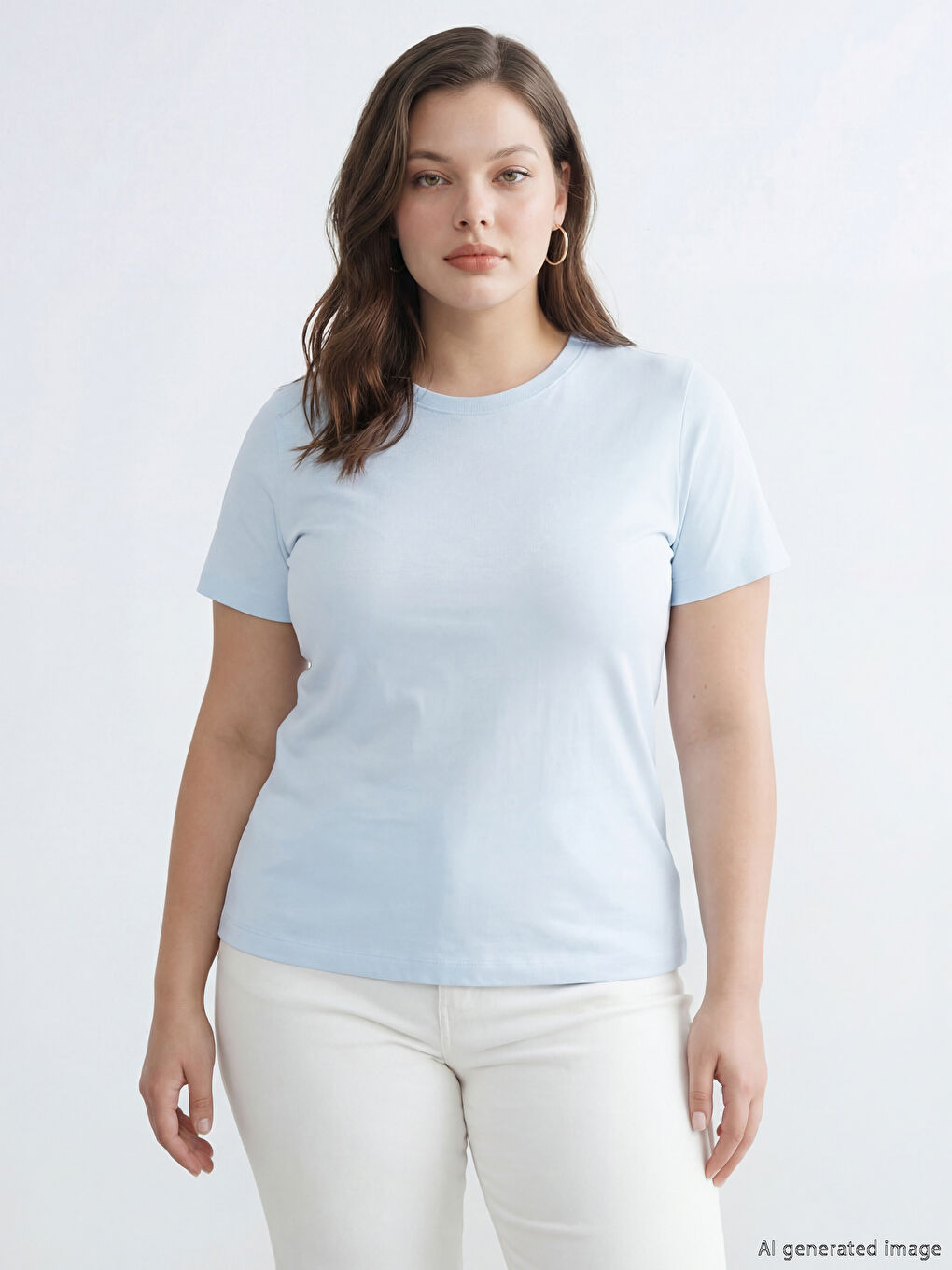 Mavi Bisiklet Yaka Kadın Tişört-2