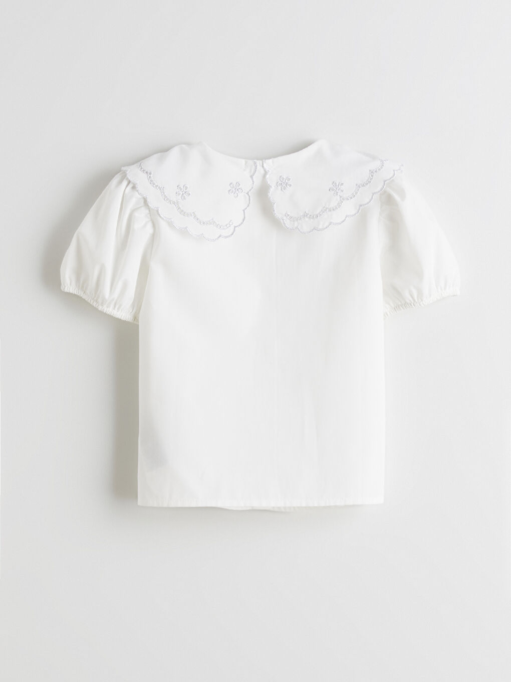 Ekru Bebe Yaka Kız Çocuk Gömlek-2