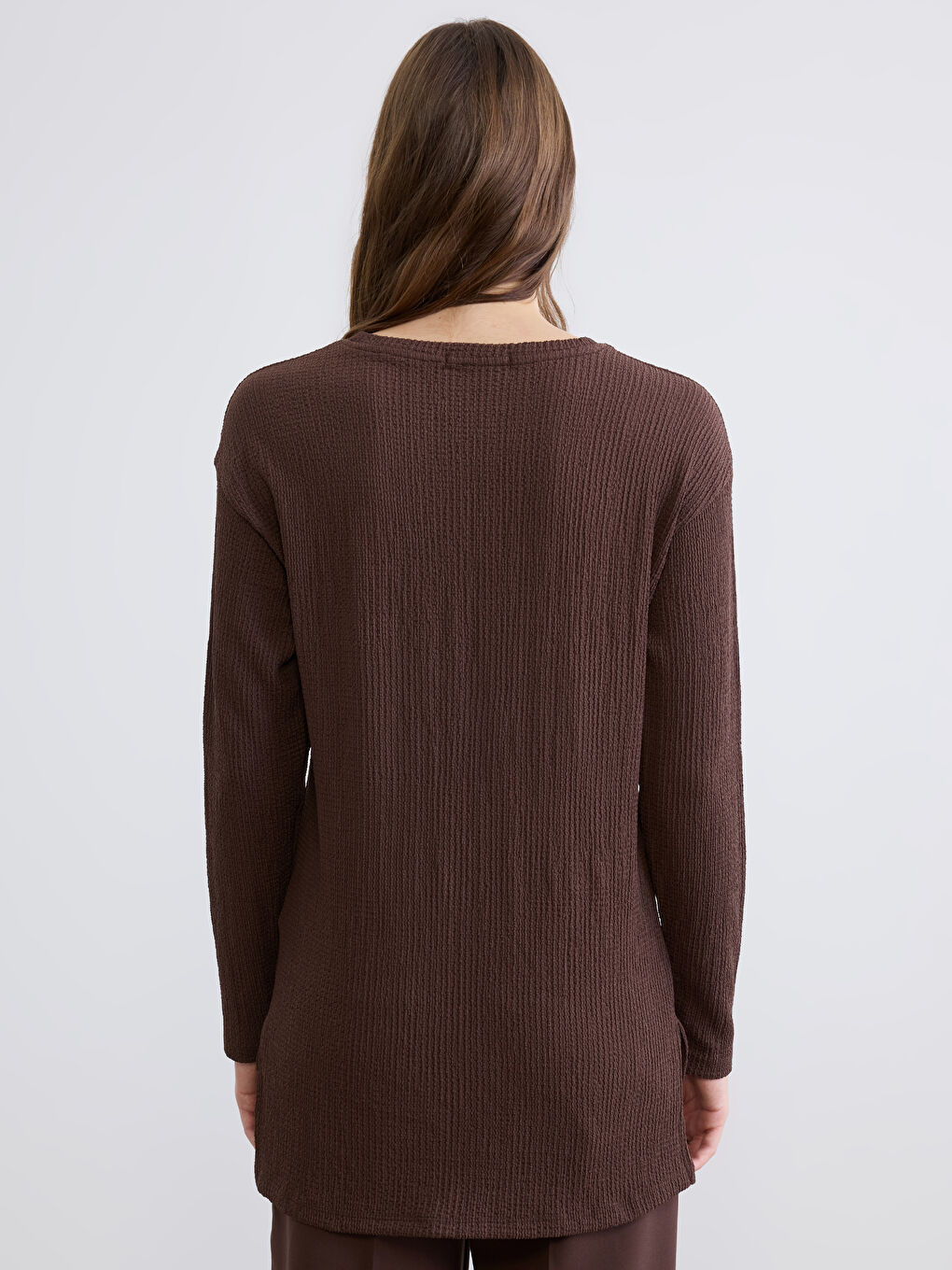 Crew Neck Textured Women's Tunic-3
