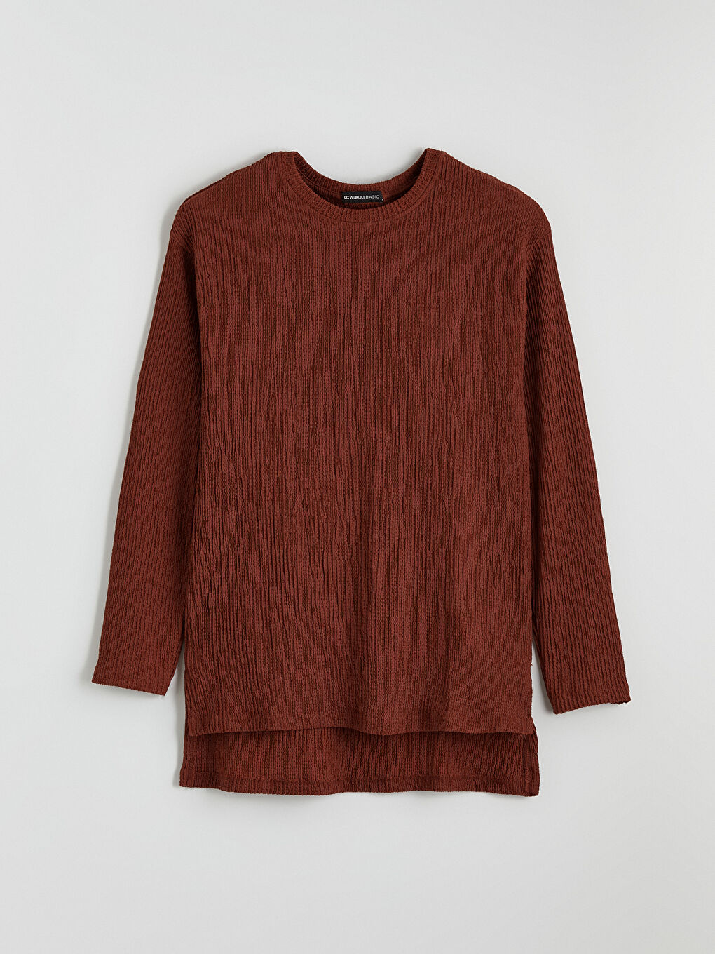 Crew Neck Textured Women's Tunic-4