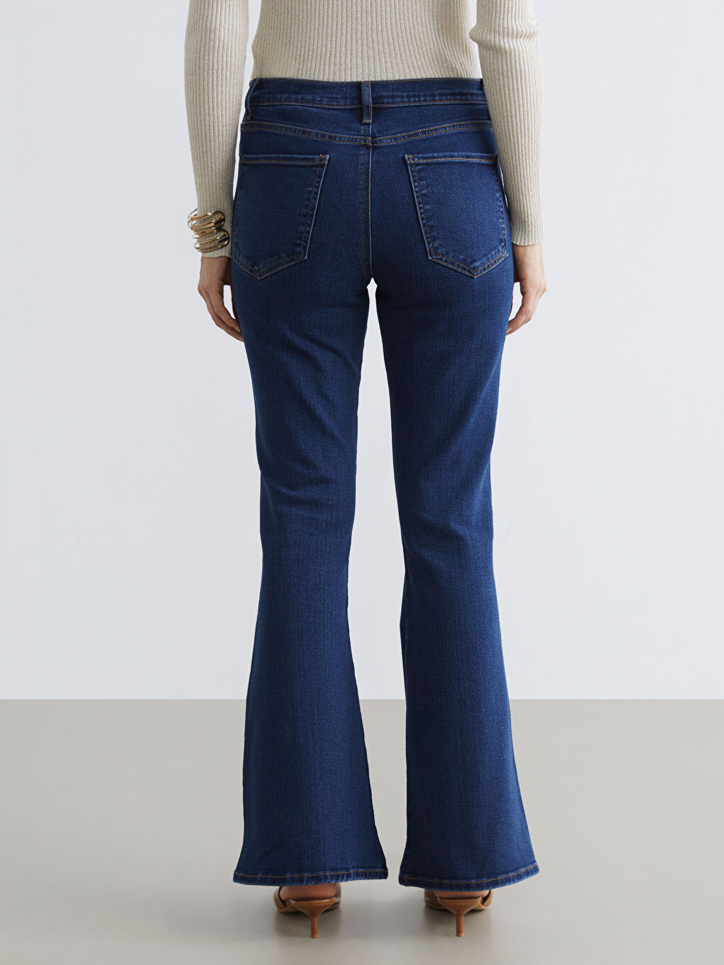 İndigo Mars Flare Kadın Jean Pantolon-3