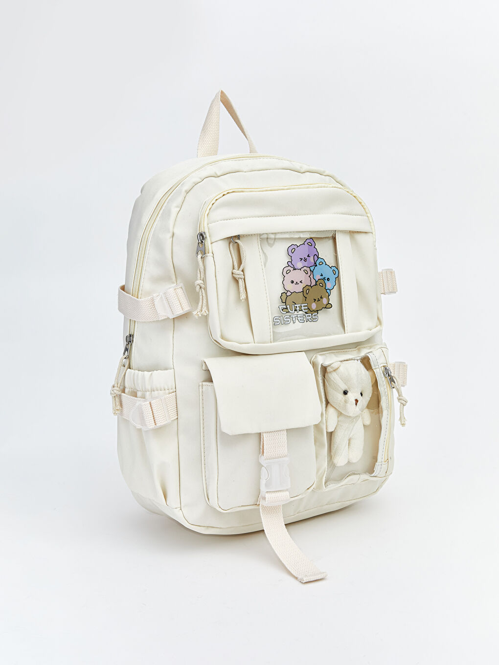 გოგონა კრემისფერი ზურგჩანთა-1