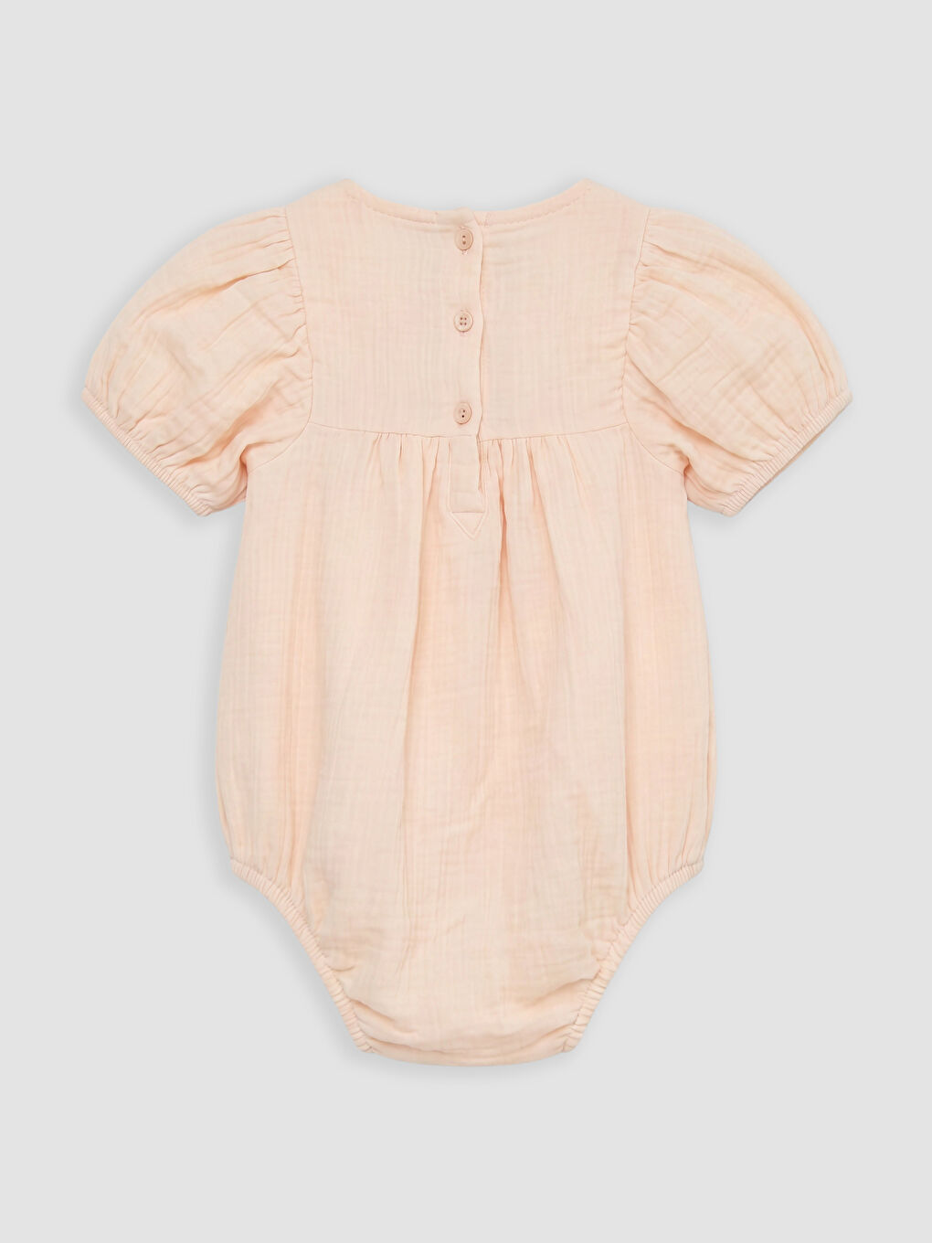 Pembe Nakışlı Kız Bebek Müslin Çıtçıtlı Body-1