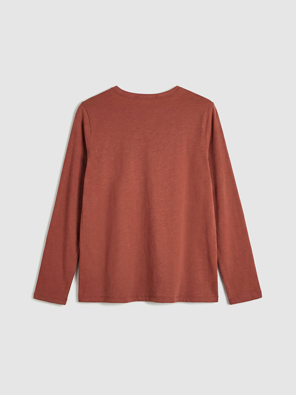 Kahverengi Bisiklet Yaka Nakışlı Bluz	-5