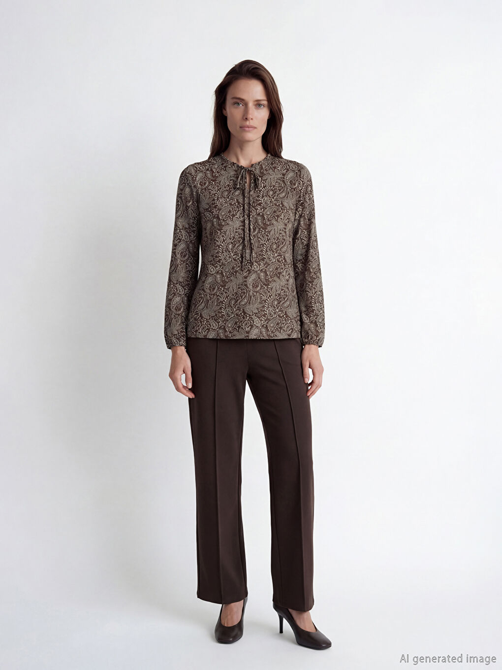 Woman BROWN Blouse-1