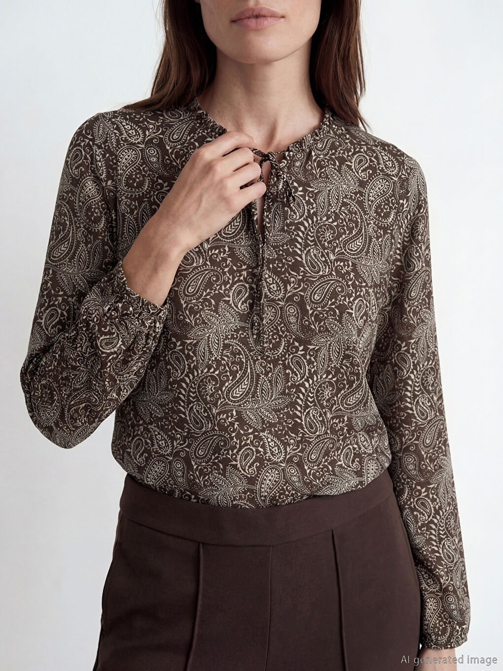 Woman BROWN Blouse-2