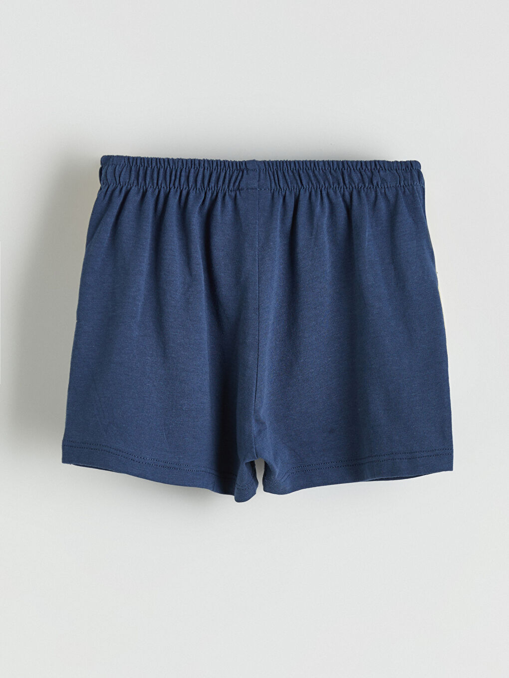 İndigo Beli Lastikli Erkek Bebek Şort-1