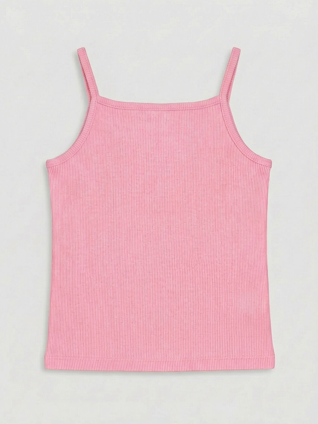 Pembe U Yaka Çilek Baskılı Kız Çocuk Atlet 2'li-4