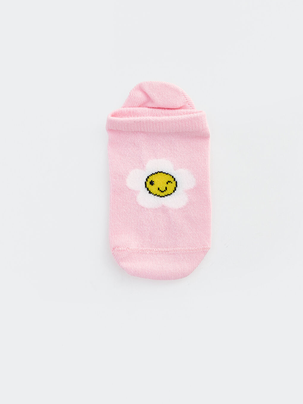 Pembe Desenli Kız Çocuk Patik Çorap 5'li-1