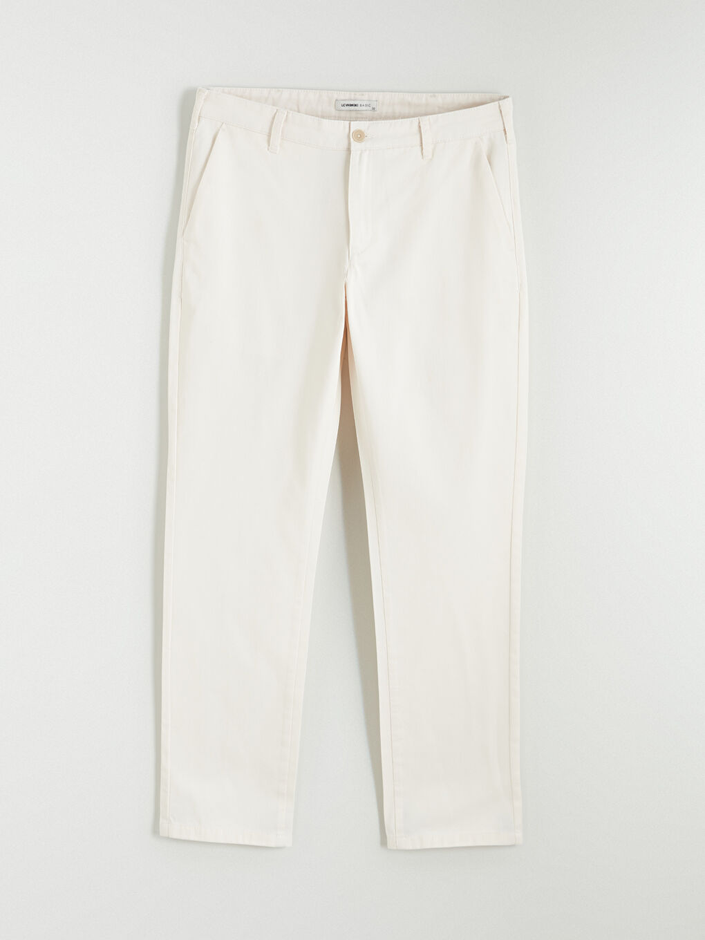 Ekru Standart Kalıp Erkek Chino Pantolon-4