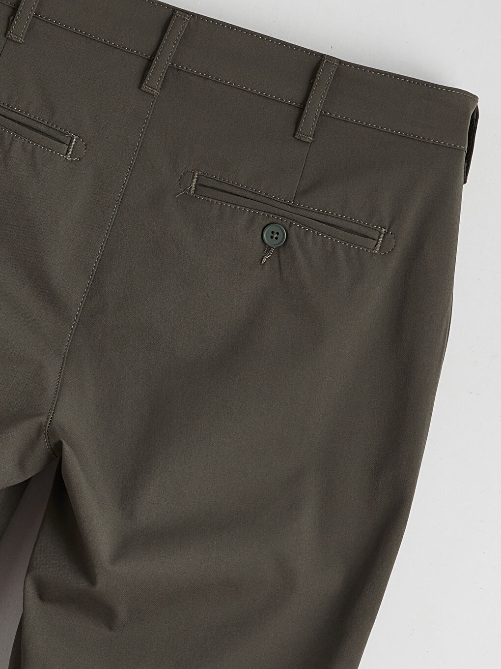 Haki Standart Kalıp Erkek Chino Pantolon-6