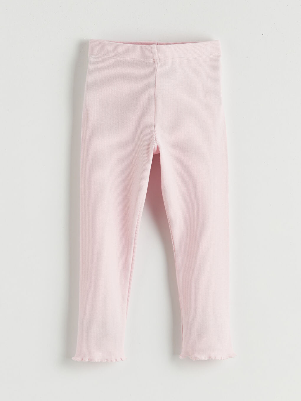 Pembe Beli Lastikli Kız Çocuk Tayt 2'li-4