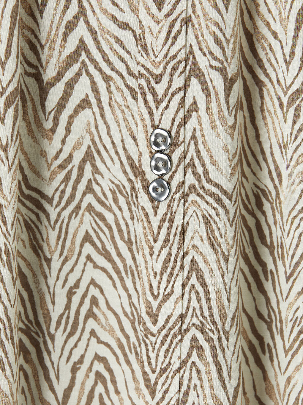 Kahverengi Bisiklet Yaka Desenli Bluz-3