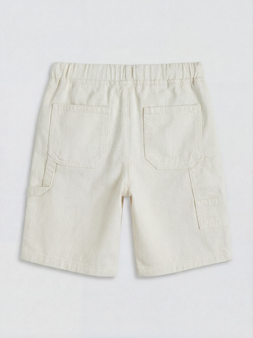 Bej Gabardin Erkek Çocuk Şort-1