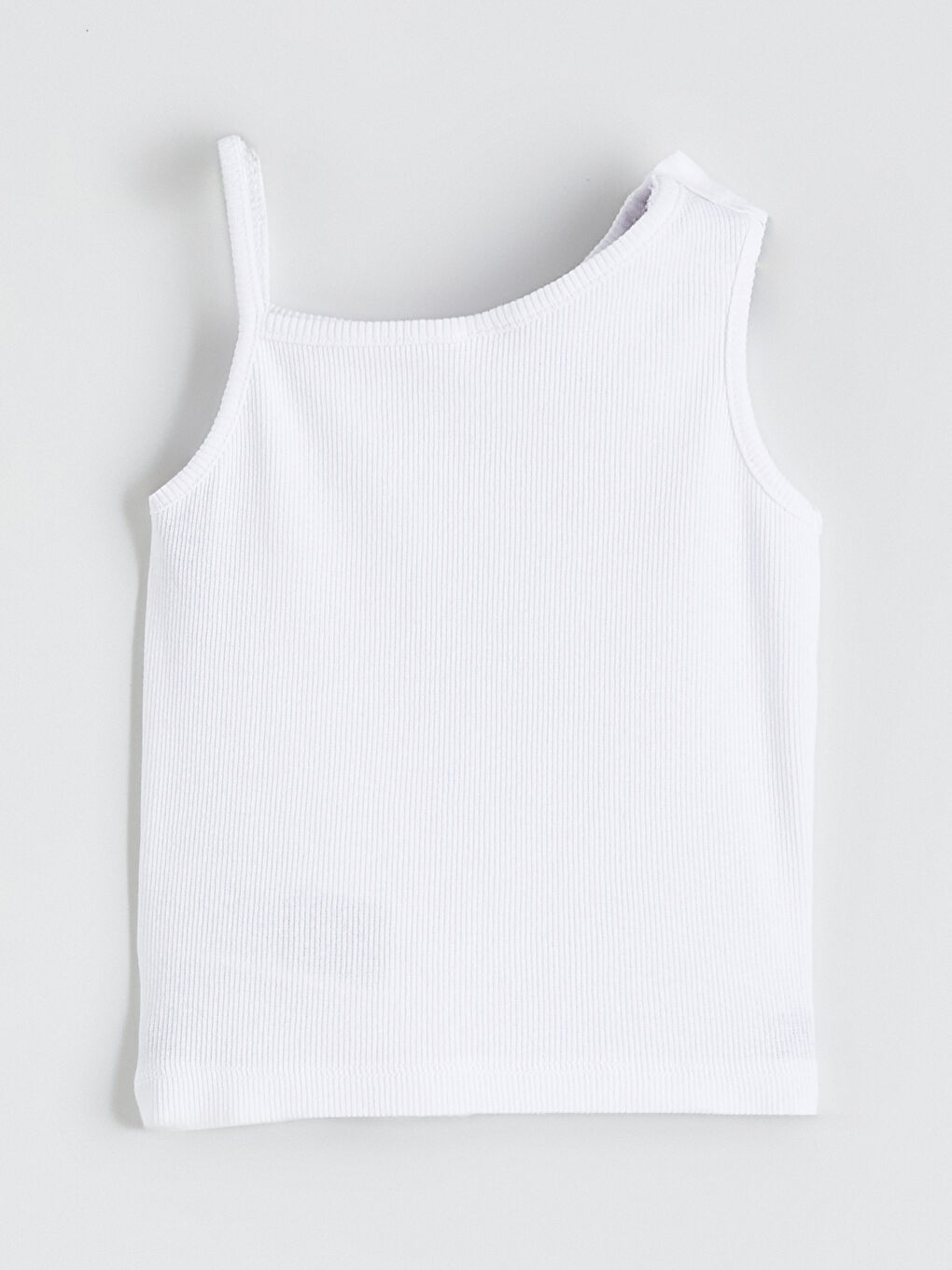 Beyaz Kare Yaka Fiyonk Detaylı Kız Çocuk Atlet	-2