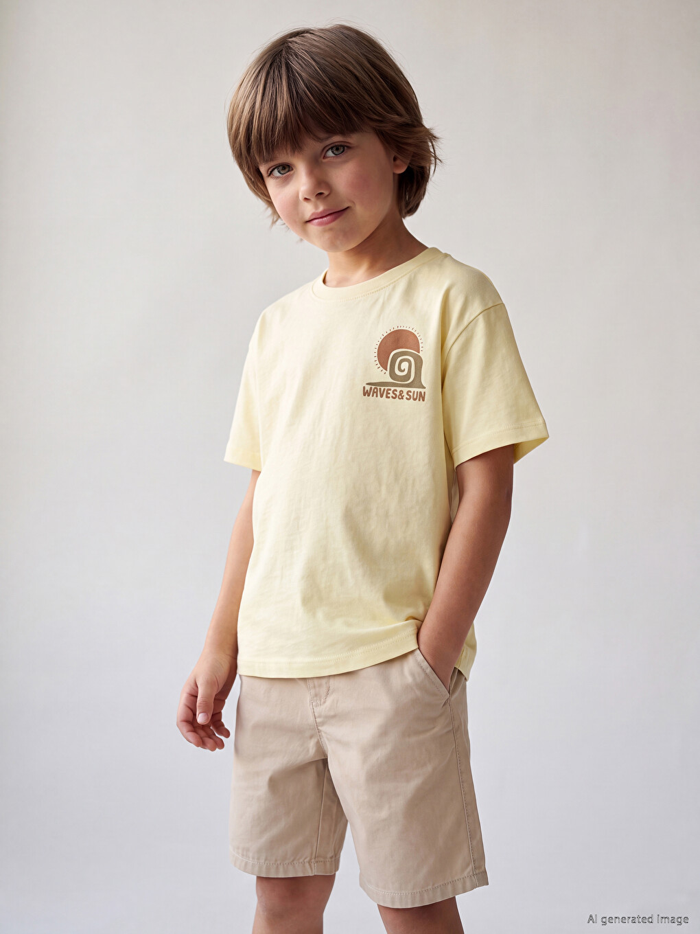 Crew Neck Printed Boys' T-shirt-1