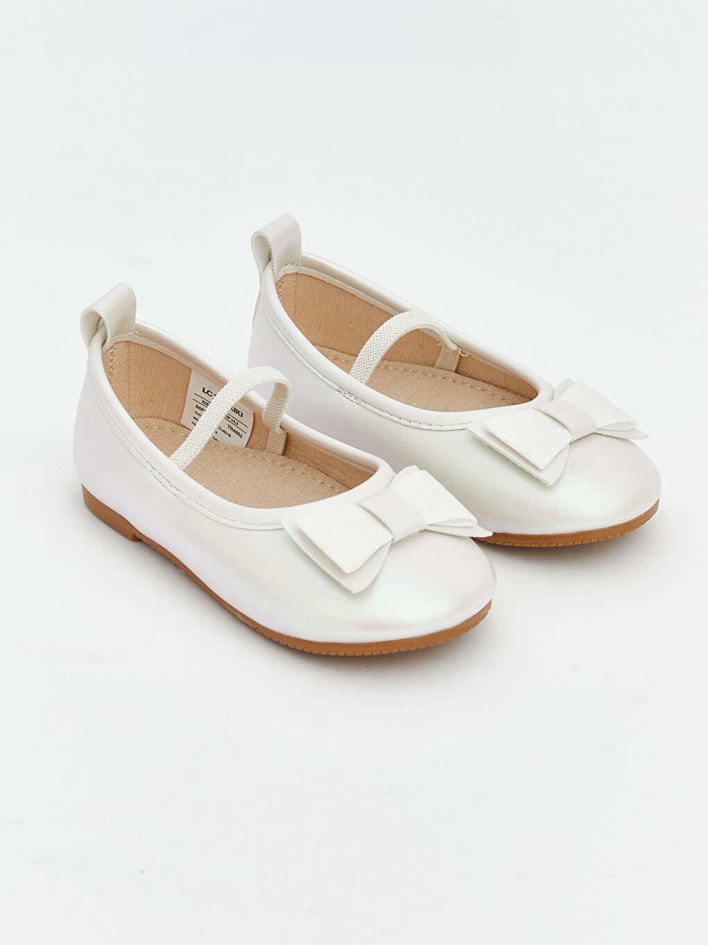 Ekru Fiyonk Detaylı Kız Bebek Babet