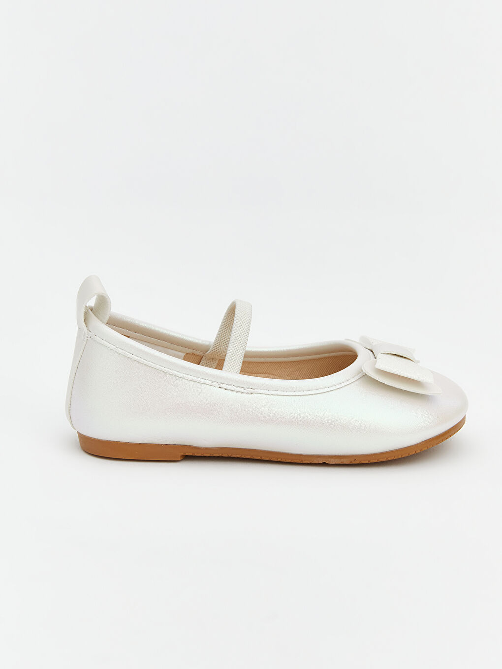 Ekru Fiyonk Detaylı Kız Bebek Babet-1