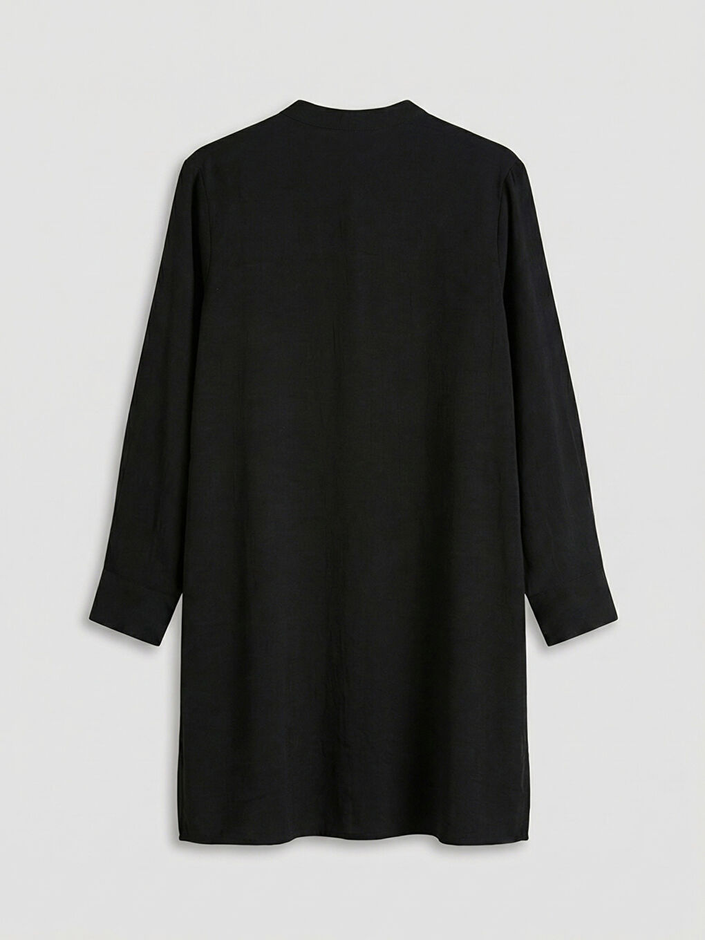 Siyah Hakim Yaka Dokulu Kadın Gömlek Tunik	-1