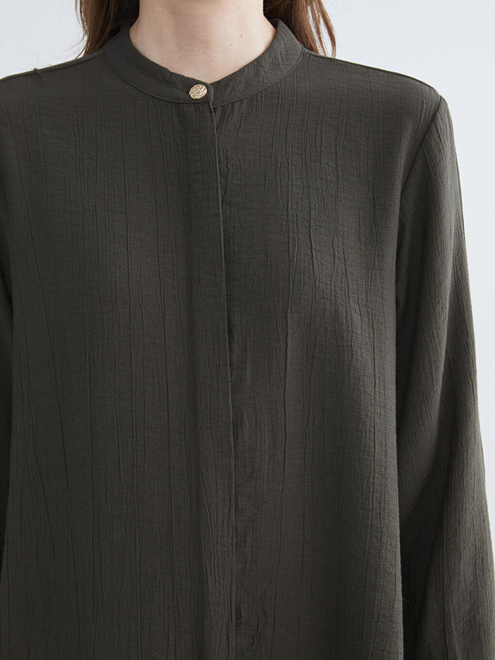 Hakim Yaka Dokulu Kadın Gömlek Tunik-2