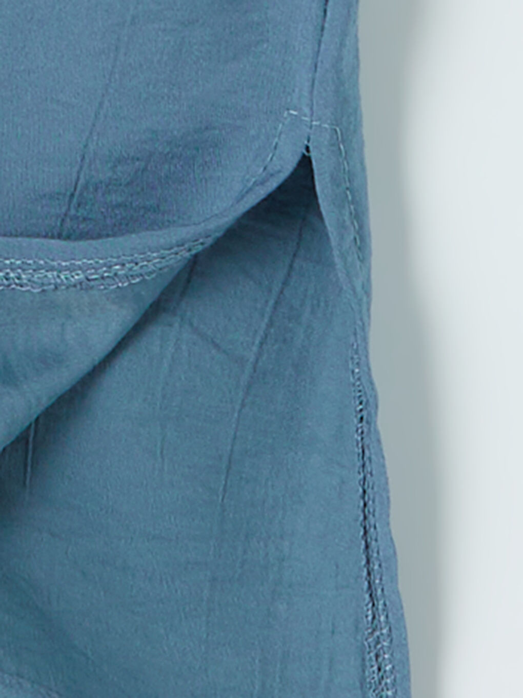 İndigo Hakim Yaka Dokulu Kadın Gömlek Tunik-3