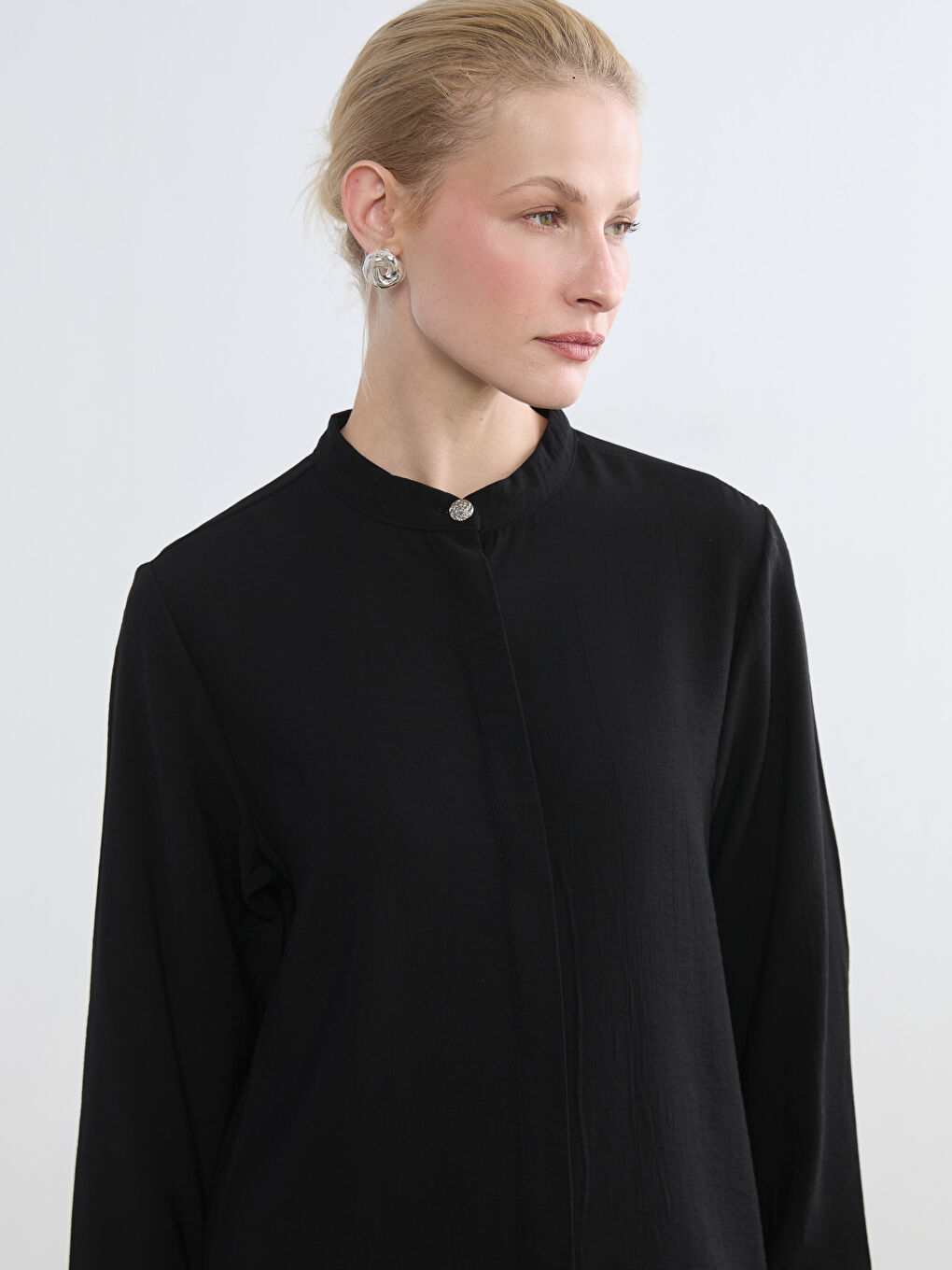 تونيك قميص أسود امرأة-2