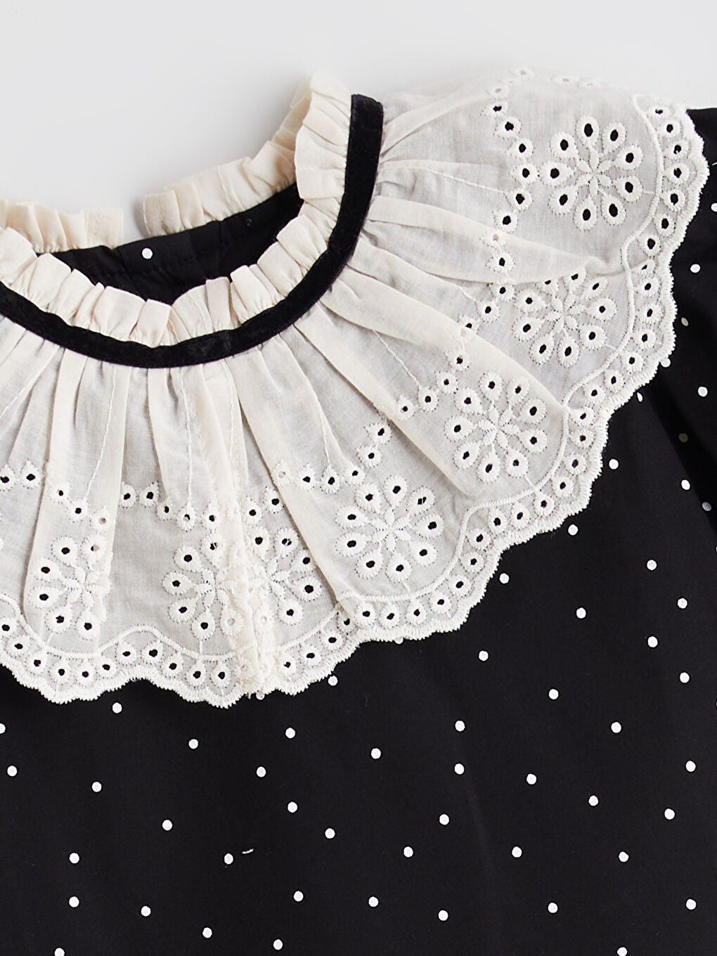 Siyah Çiçekli Kız Çocuk Elbise-1